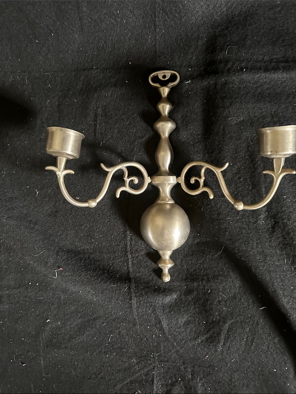 Vintage-Inspired Metal Wall Hook Sconce in Brushed Silver
